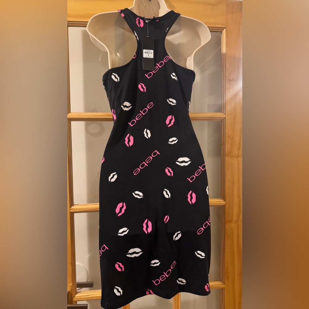 0131 Bebe Black Dress with Pink Accents - Picture 15 of 15